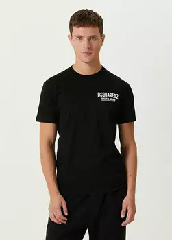 Черная футболка mini logo ceresio 9 Dsquared2