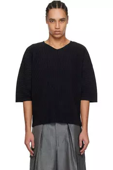 Черная футболка Monthly Color March HOMME PLISS ISSEY MIYAKE