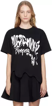 Черная футболка Moschino Morphed