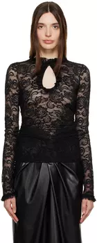 Черная футболка MSGM с замочной скважиной