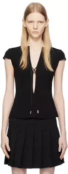 Черная футболка на шнуровке 16Arlington