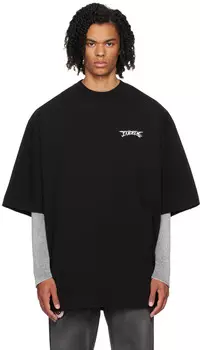 Черная футболка Nerve Shatter 032c