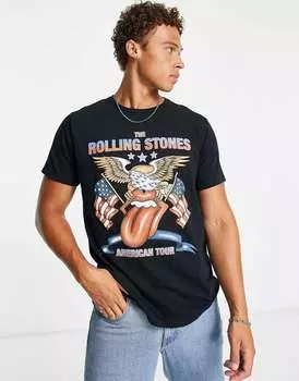 Черная футболка New Look Rolling Stones American Tour