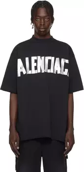 Черная футболка New Tape Type Medium Fit Balenciaga