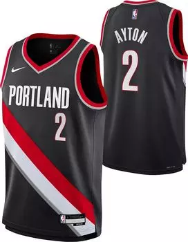 Черная футболка Nike Youth Portland Trail Blazers Деандре Эйтона #2 Swingman Icon