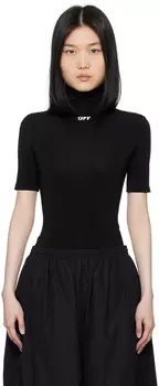 Черная футболка Off Stamp Second Skin Off-White