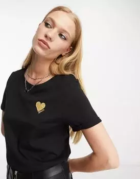 Черная футболка Only Heart