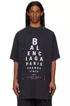 Черная футболка Optical Oversize Balenciaga