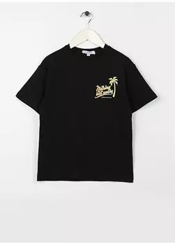 Черная футболка оверсайз с принтом для мальчиков с круглым вырезом NOTHING BOY-23 Limon, черный