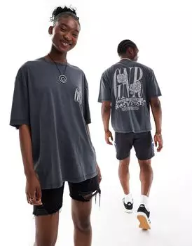 Черная футболка оверсайз с принтом Guns N Roses ASOS DESIGN