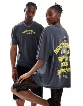 Черная футболка оверсайз унисекс с принтом Biggie Smalls ASOS DESIGN