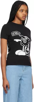 Черная футболка Paris Boke Boy Travels Kenzo