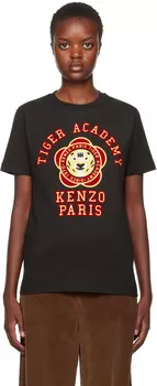 Черная футболка Paris Tiger Academy Kenzo