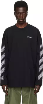 Черная футболка Pixel Diag Skate Off-White
