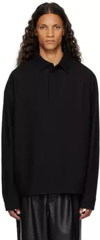 Черная футболка-поло Dennis The Frankie Shop