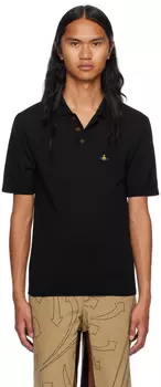 Черная футболка-поло с вышивкой Vivienne Westwood