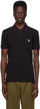 Черная футболка-поло с зеброй PS by Paul Smith