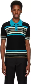 Черная футболка-поло Tropiques Wales Bonner