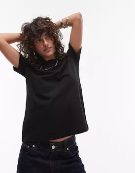 Черная футболка премиум-класса Mango