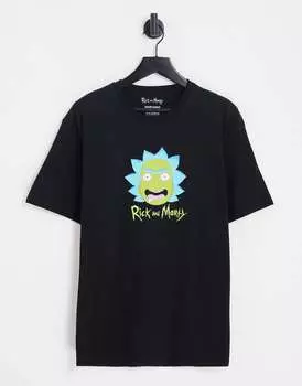 Черная футболка Pull&Bear «Рик и Морти»
