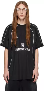 Черная футболка реглан Balenciaga