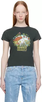 Черная футболка \Rewild Yourself\"" Stella McCartney