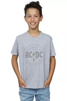 Черная футболка Rock N Roll Damnation AC/DC, серый