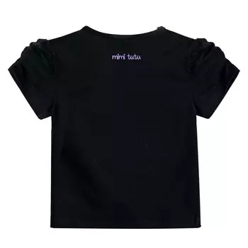 Черная футболка с аппликацией медведя Mimi Tutu, черный