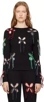 Черная футболка с цветным лепестком J.Kim