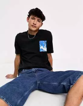 Черная футболка с цветочным принтом adidas Originals Adventure