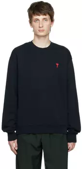 Черная футболка с длинным рукавом Ami de Cur AMI Alexandre Mattiussi