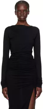 Черная футболка с длинным рукавом Ava Rick Owens Lilies