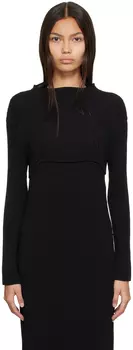 Черная футболка с длинным рукавом Hatching Issey Miyake