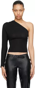 Черная футболка с длинным рукавом Katia Miaou