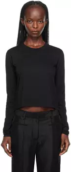 Черная футболка с длинным рукавом Masal Loulou Studio