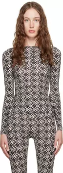 Черная футболка с длинным рукавом Moon Diamond Marine Serre