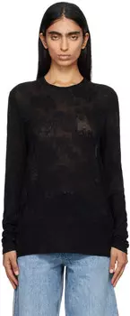 Черная футболка с длинным рукавом OUR LEGACY, Black romantic thermal paisley