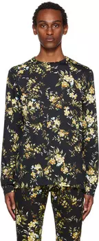 Черная футболка с длинным рукавом Victor Erdem