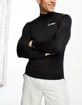 Черная футболка с длинными рукавами adidas Terrex Outdoor Foundation adidas performance