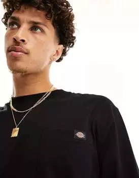 Черная футболка с длинными рукавами и карманами Dickies