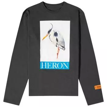 Черная футболка с длинными рукавами и логотипом Heron Bird в штучной упаковке Heron Preston, черный