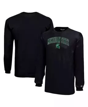 Черная футболка с длинными рукавами и логотипом Big Boys and Girls Michigan State Spartans Champion, черный