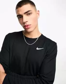 Черная футболка с длинными рукавами Nike Miler Dri-Fit