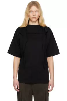 Черная футболка с фуляром LEMAIRE