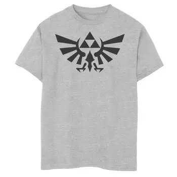Черная футболка с графическим логотипом Nintendo Zelda Hyrule Crest Triforce для мальчиков 8–20 лет Licensed Character