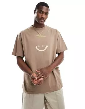 Черная футболка с графическим принтом Pull&Bear Post Malone