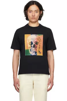 Черная футболка с изображением черепа PS by Paul Smith