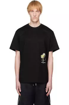 Черная футболка с изображением пальмы WOOYOUNGMI