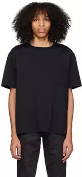 Черная футболка с карманом Nanamica