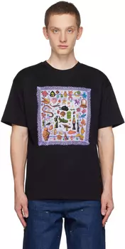 Черная футболка с коллажем Mundo Pa?uelo Sky High Farm Workwear